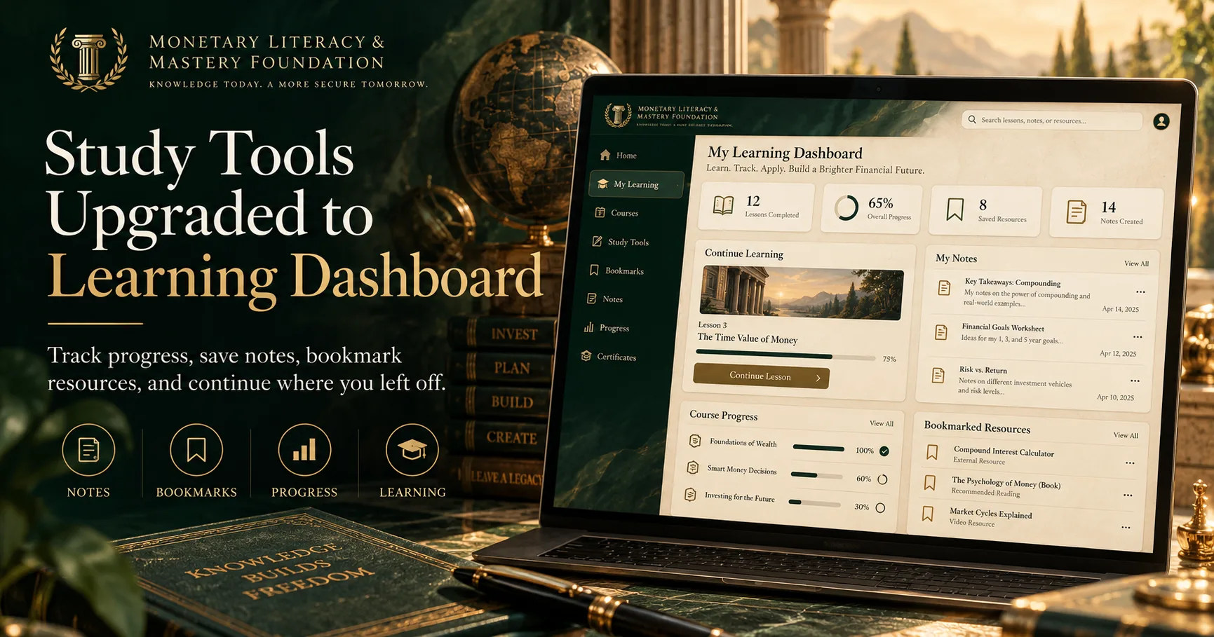 Study Tools Upgraded to Learning Dashboard