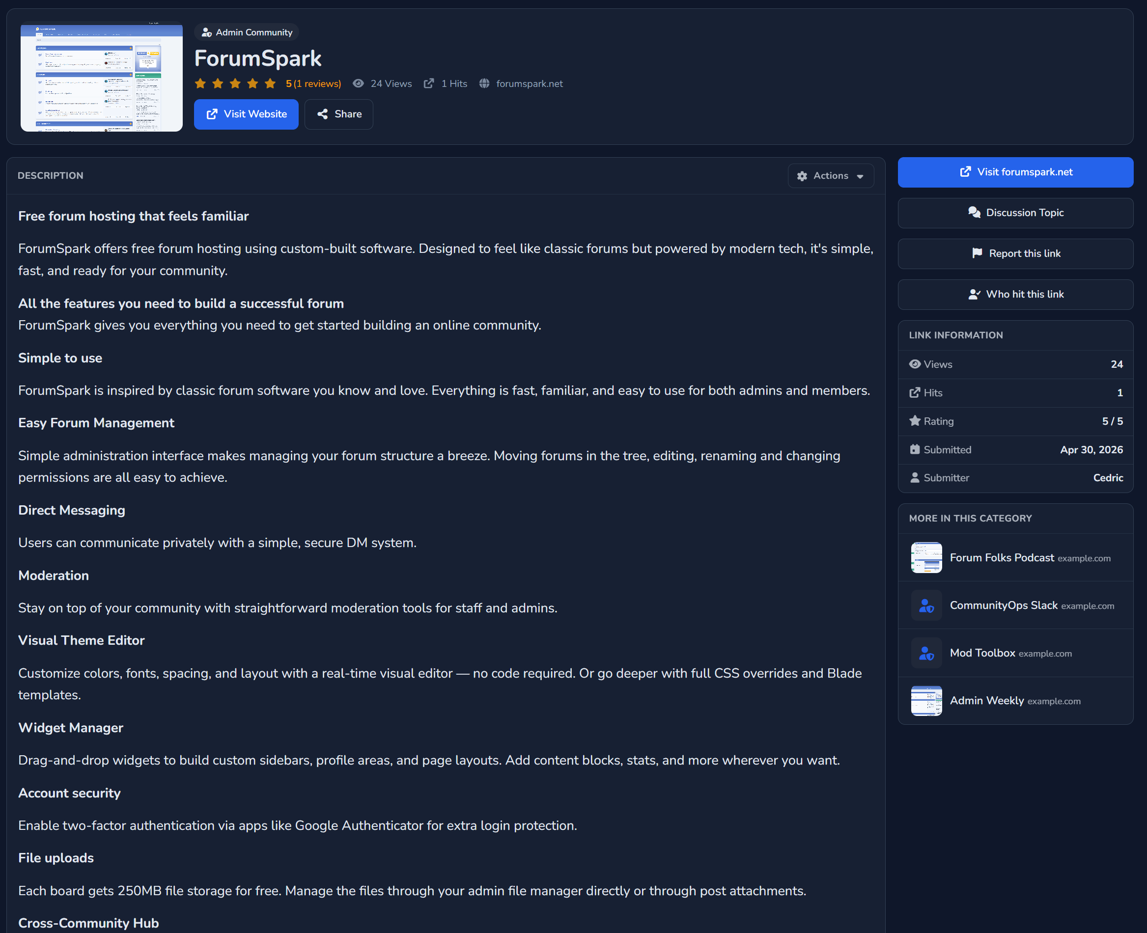 Link Directory screenshot