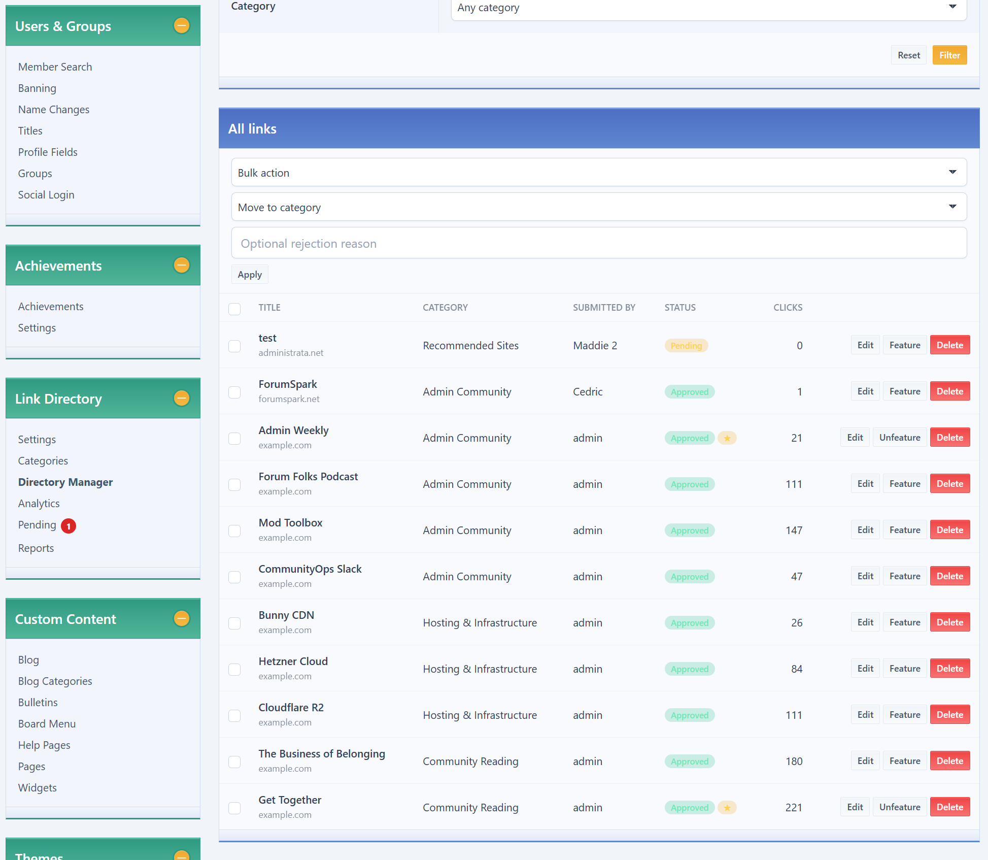 Link Directory screenshot
