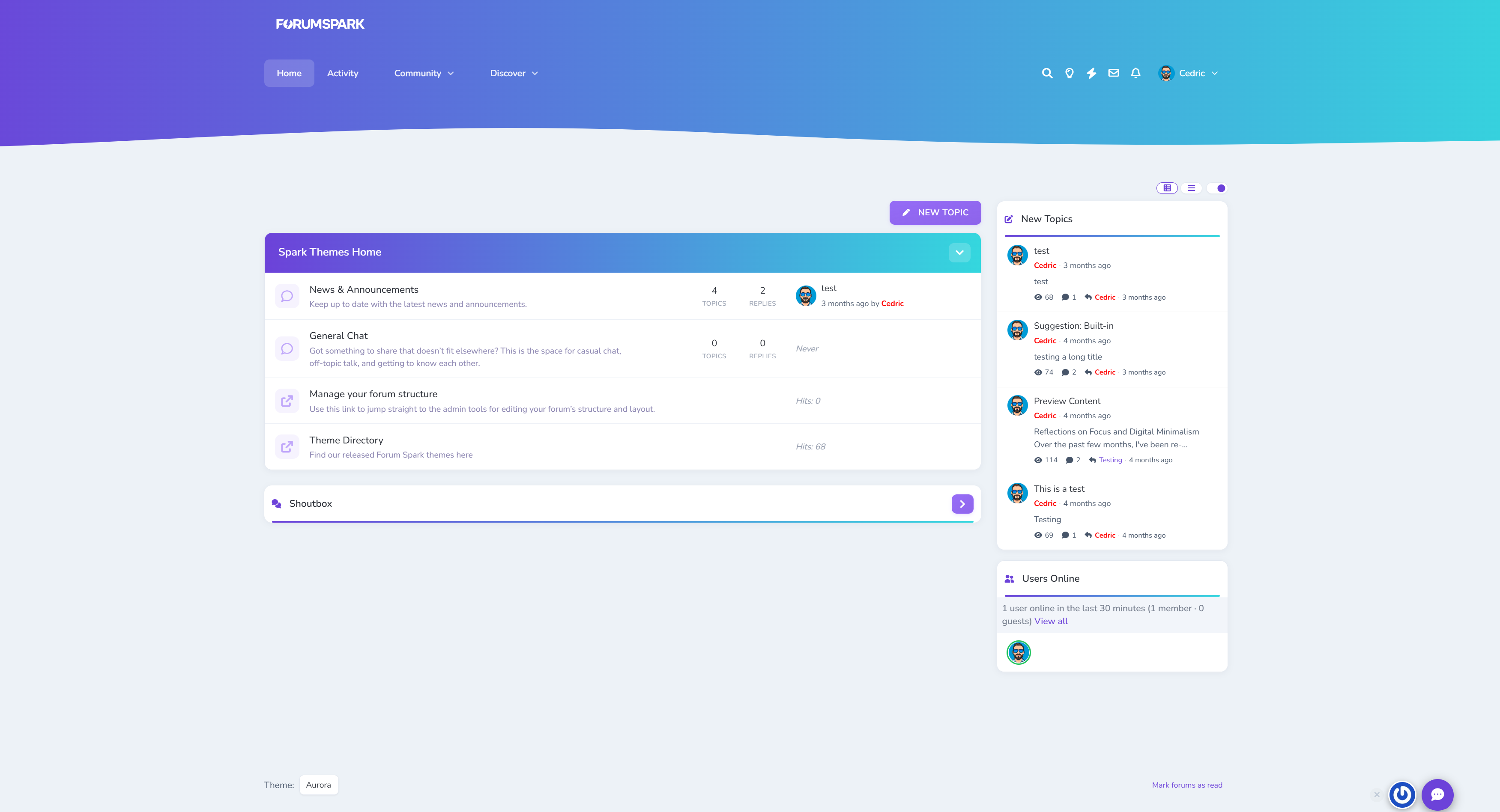 Aurora screenshot