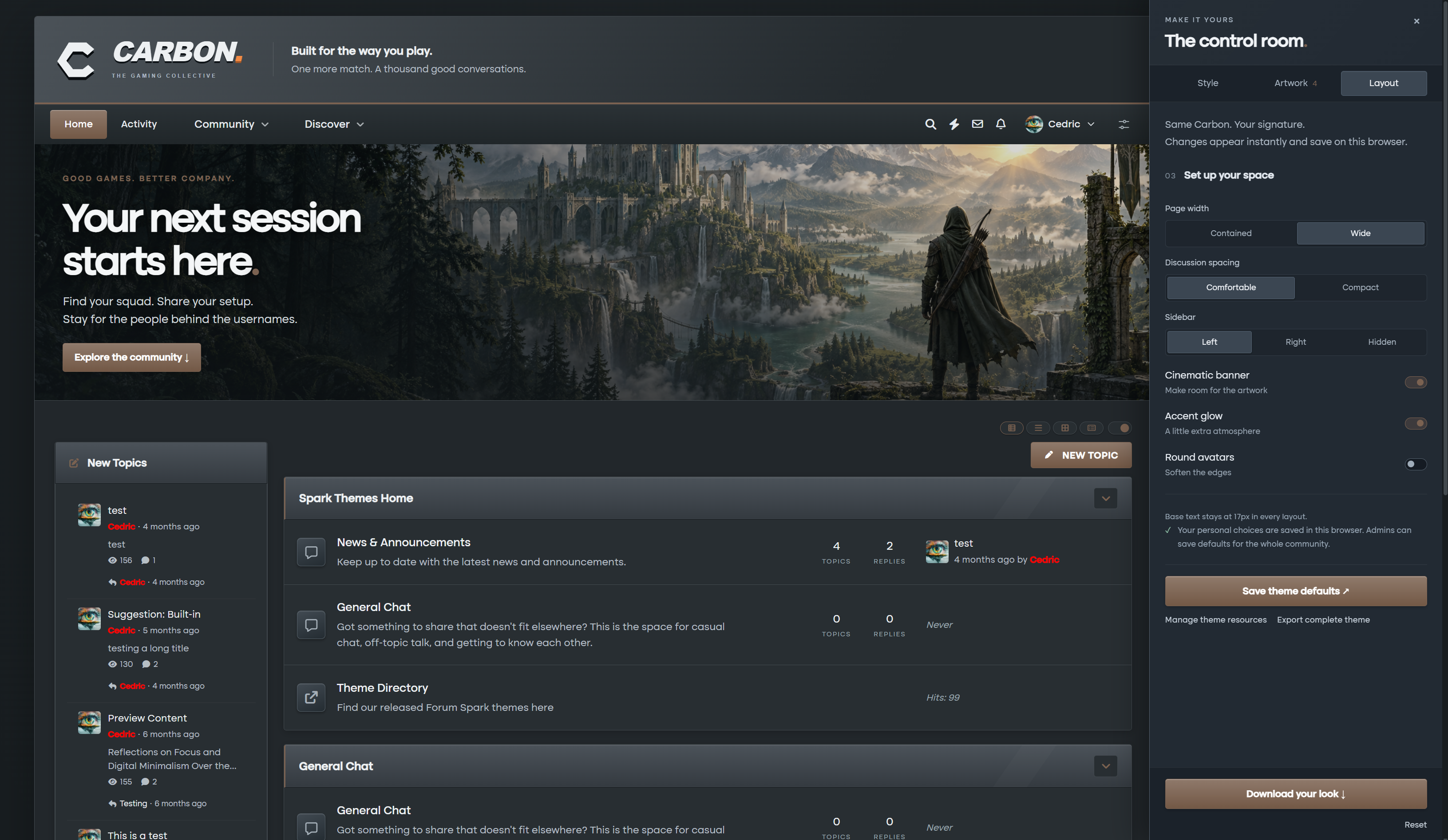 Carbon screenshot
