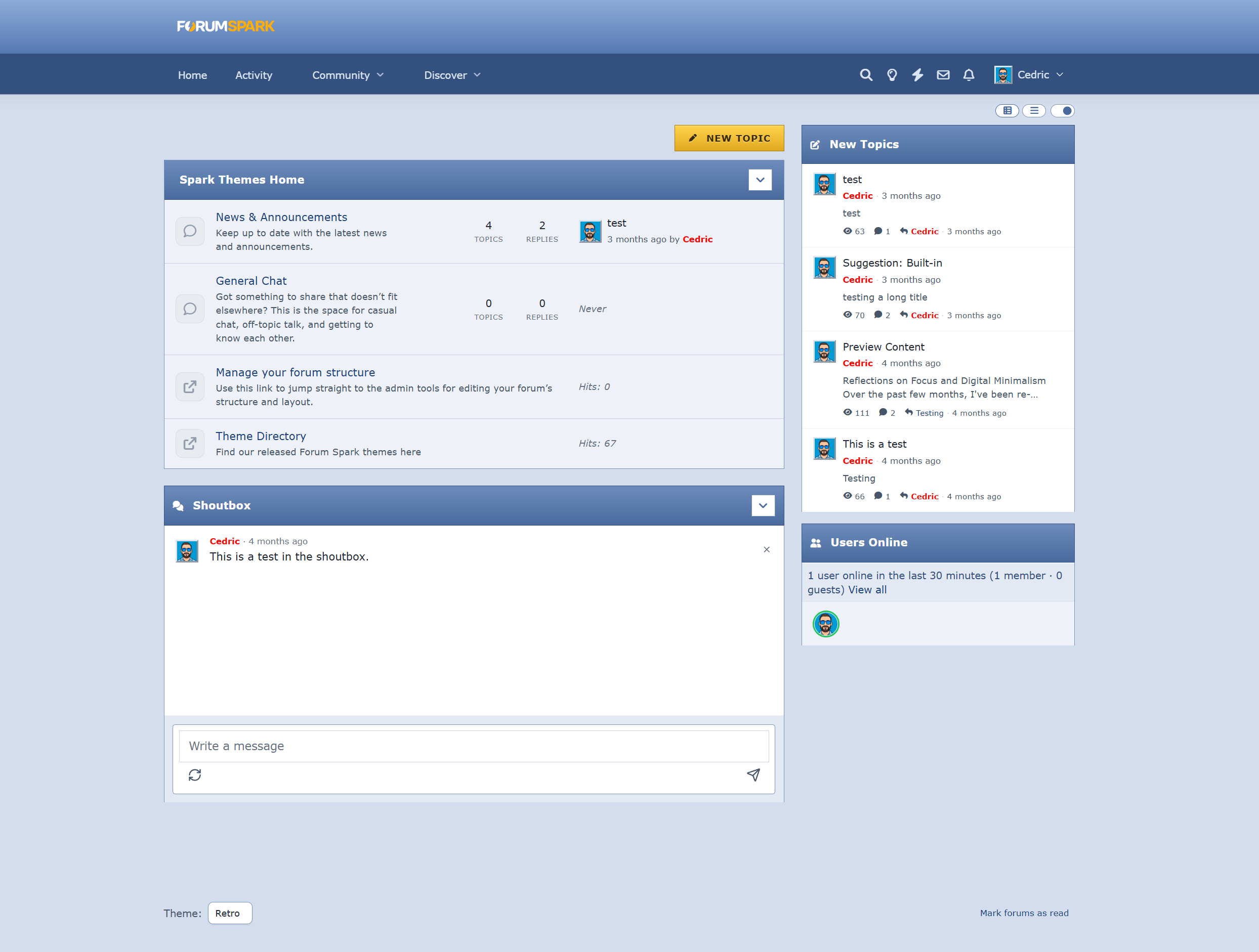 Retro Theme screenshot