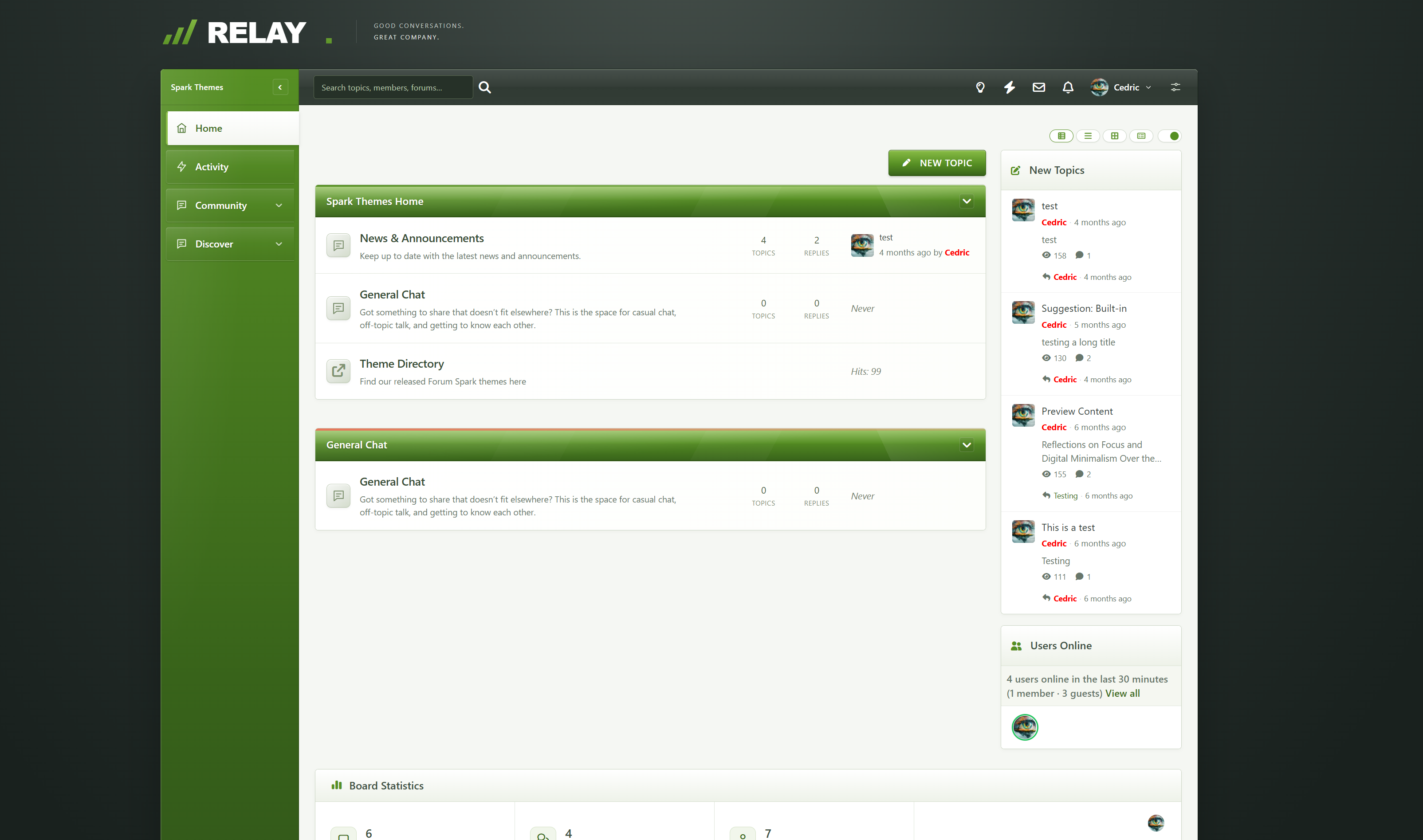 Relay screenshot