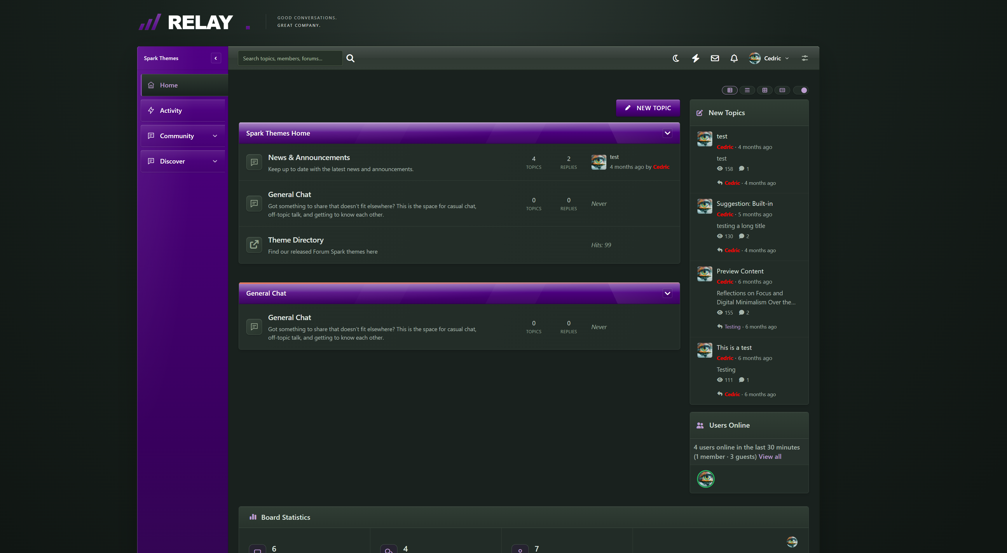 Relay screenshot
