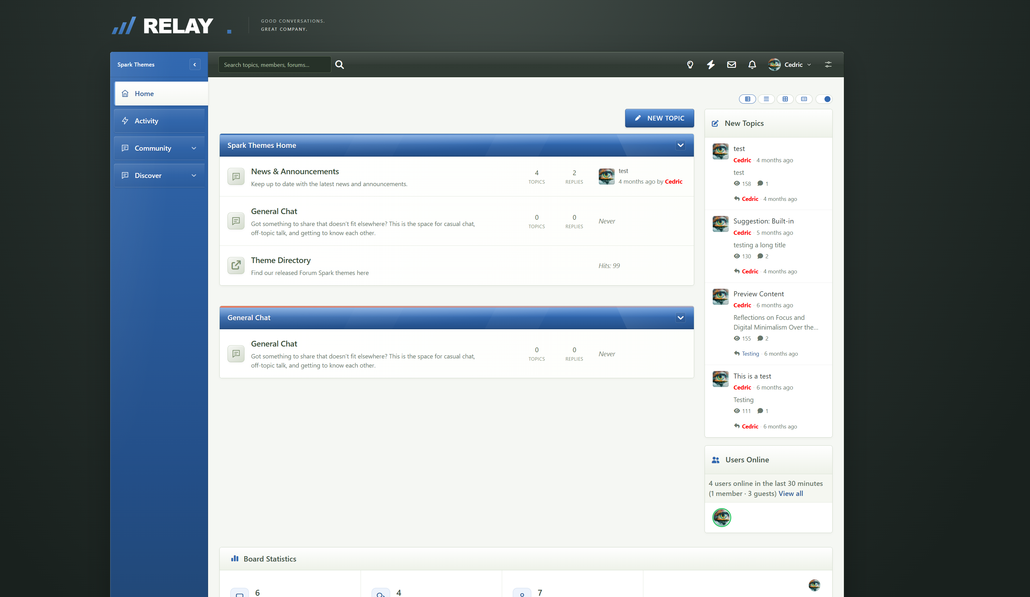 Relay screenshot