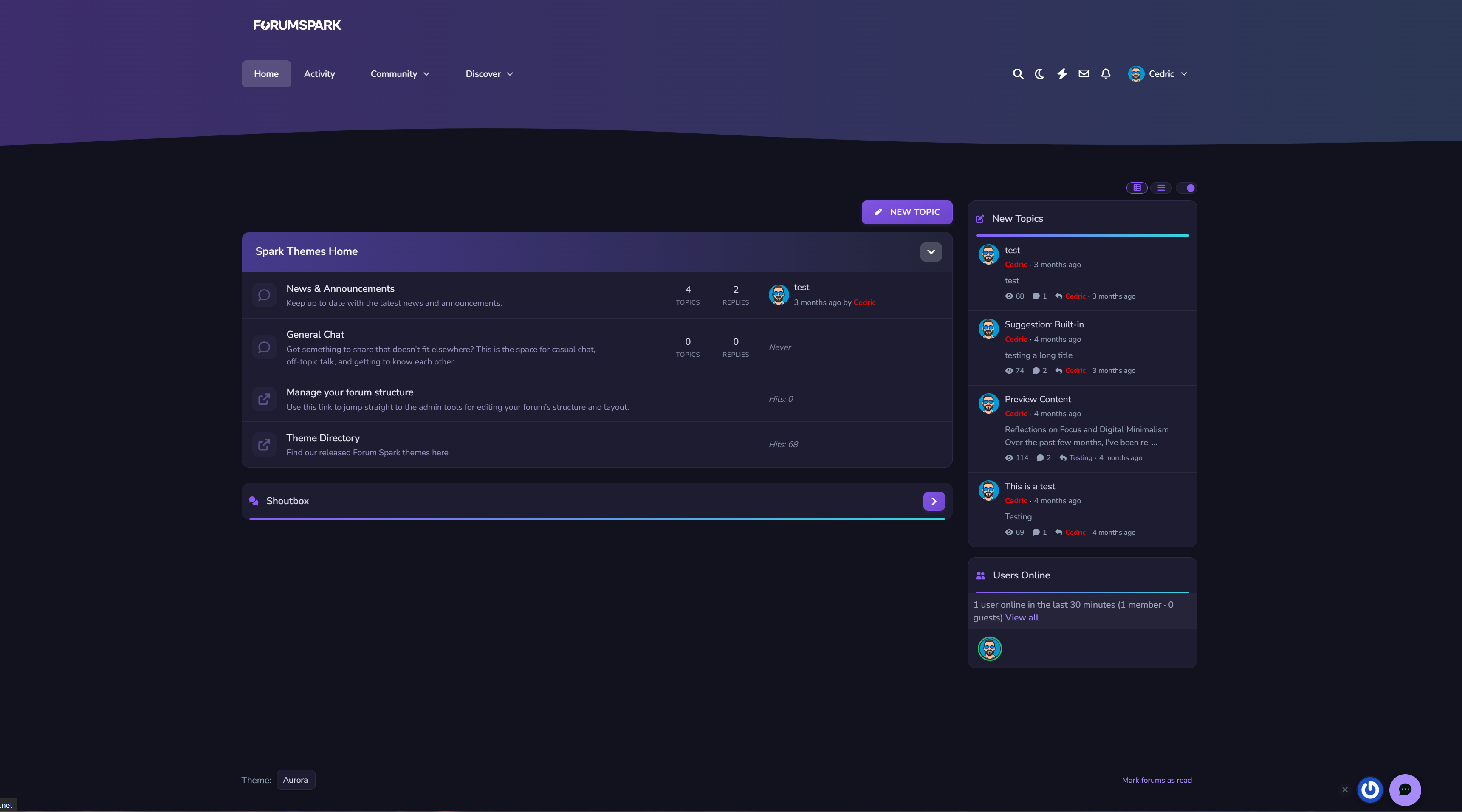Aurora screenshot